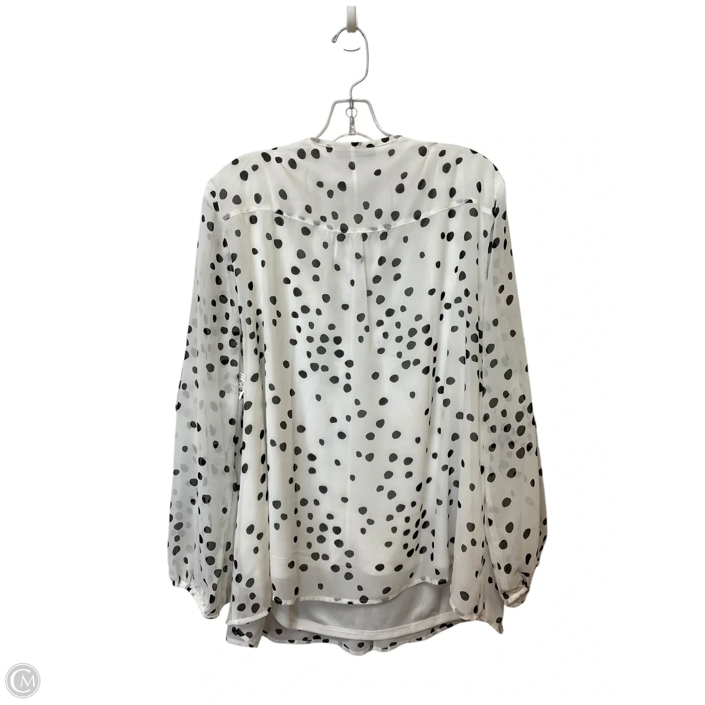 Top Long Sleeve By Lane Bryant In Polkadot Pattern, Size: 24