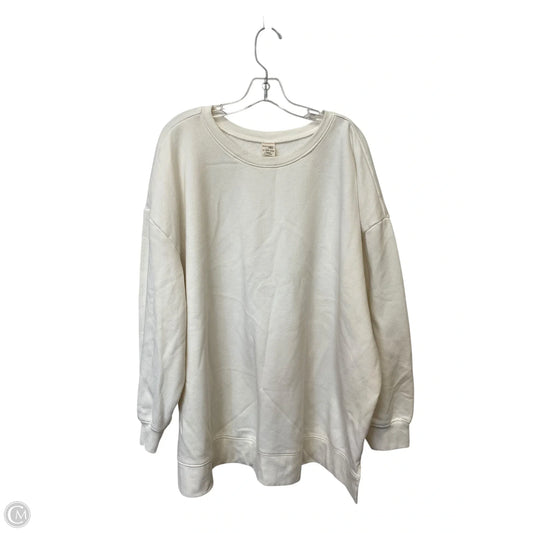 Sweatshirt Crewneck By Terra & Sky In Cream, Size: 4x