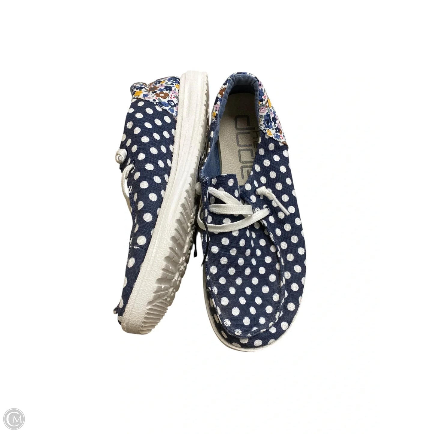 Shoes Flats By Hey Dude In Blue, Size: 6