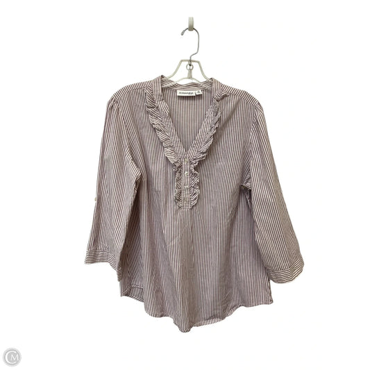 Top Long Sleeve Basic By St Johns Bay In Striped Pattern, Size: Xl