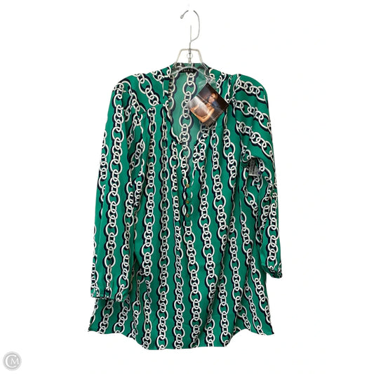 Top Long Sleeve By Cme In Green, Size: 2x