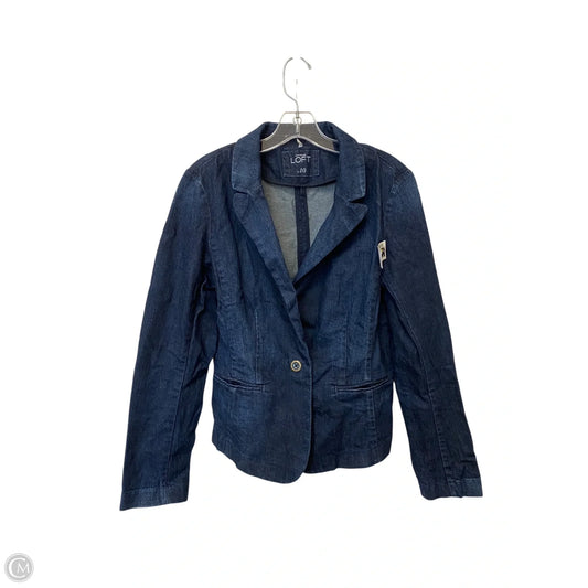 Blazer By Loft In Blue Denim, Size: 10