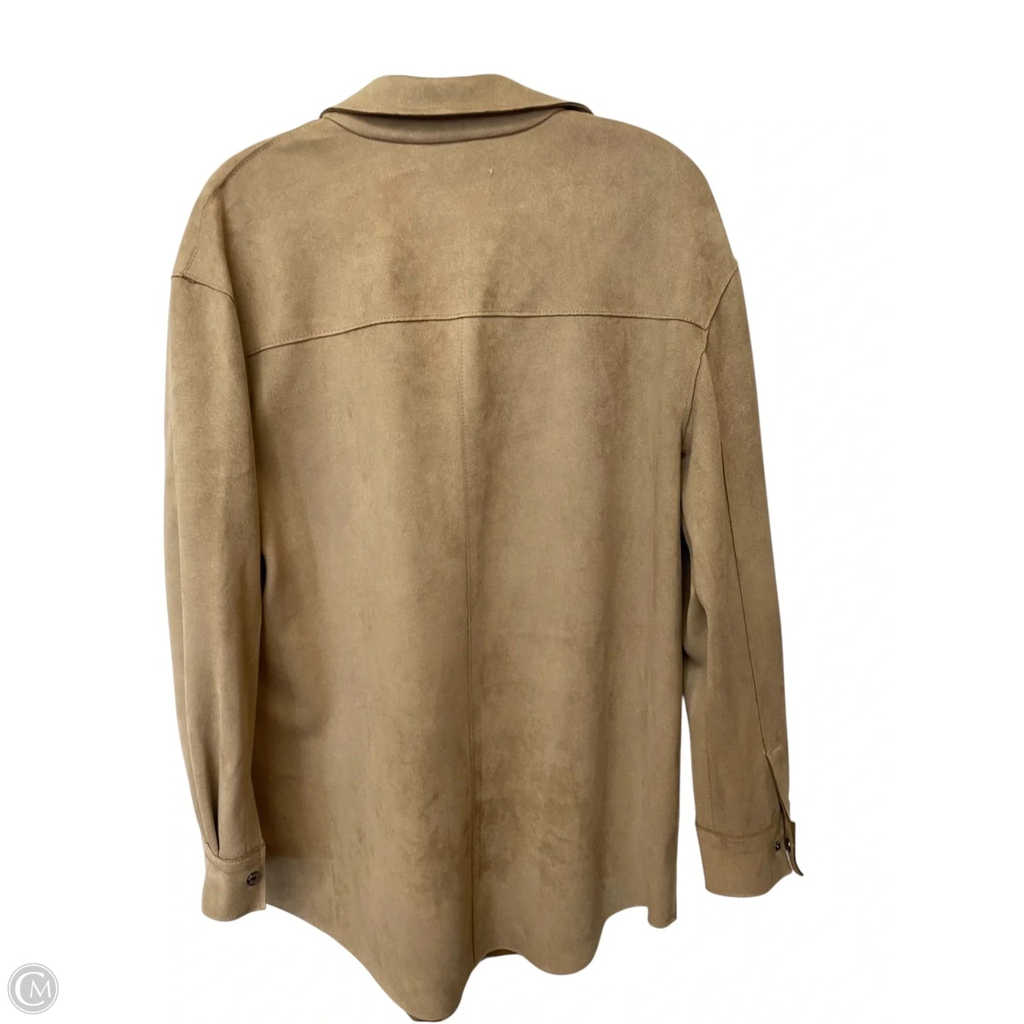 Jacket Shirt By Philosophy In Tan, Size: S