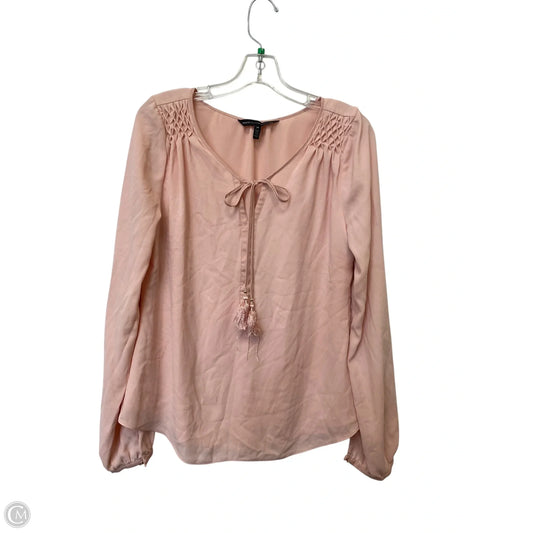 Top Long Sleeve By White House Black Market In Pink, Size: 10