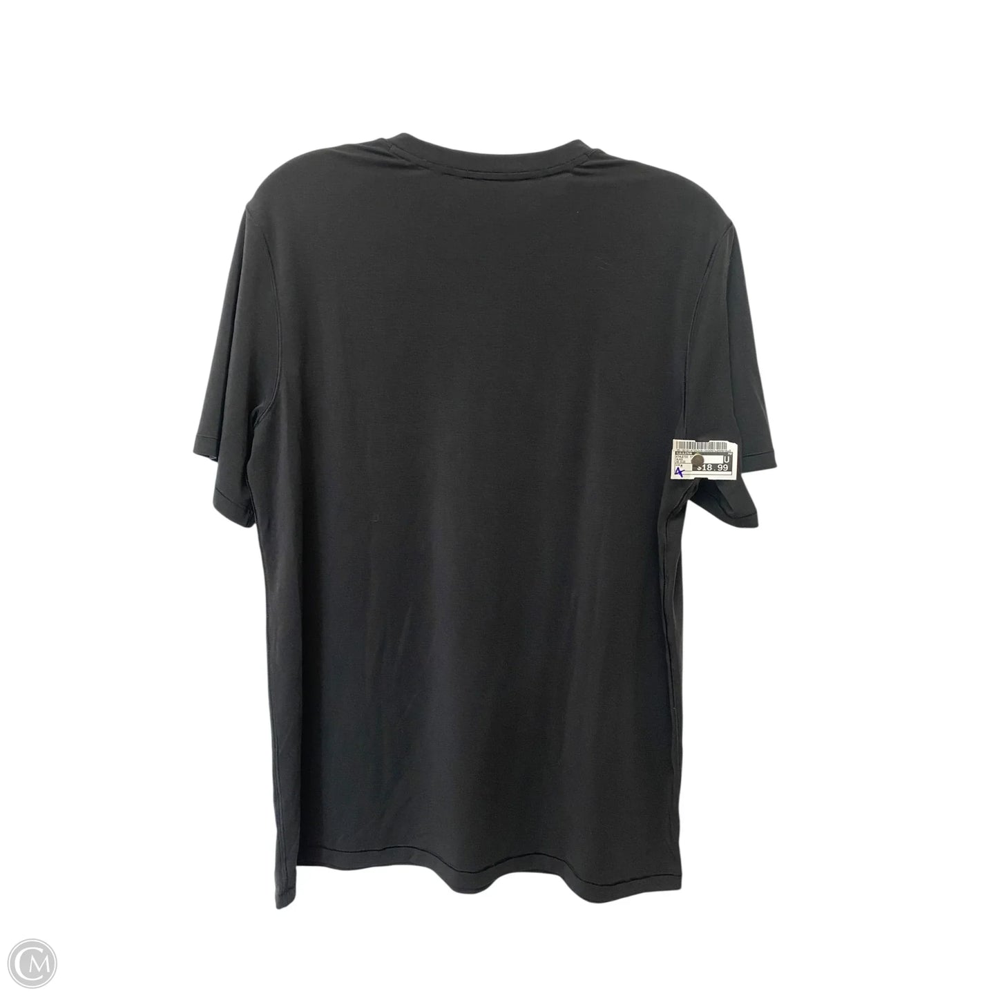 Athletic Top Short Sleeve By Lululemon In Black, Size: M