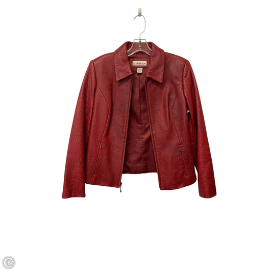 Jacket Leather By Preston And New York In Red, Size: S