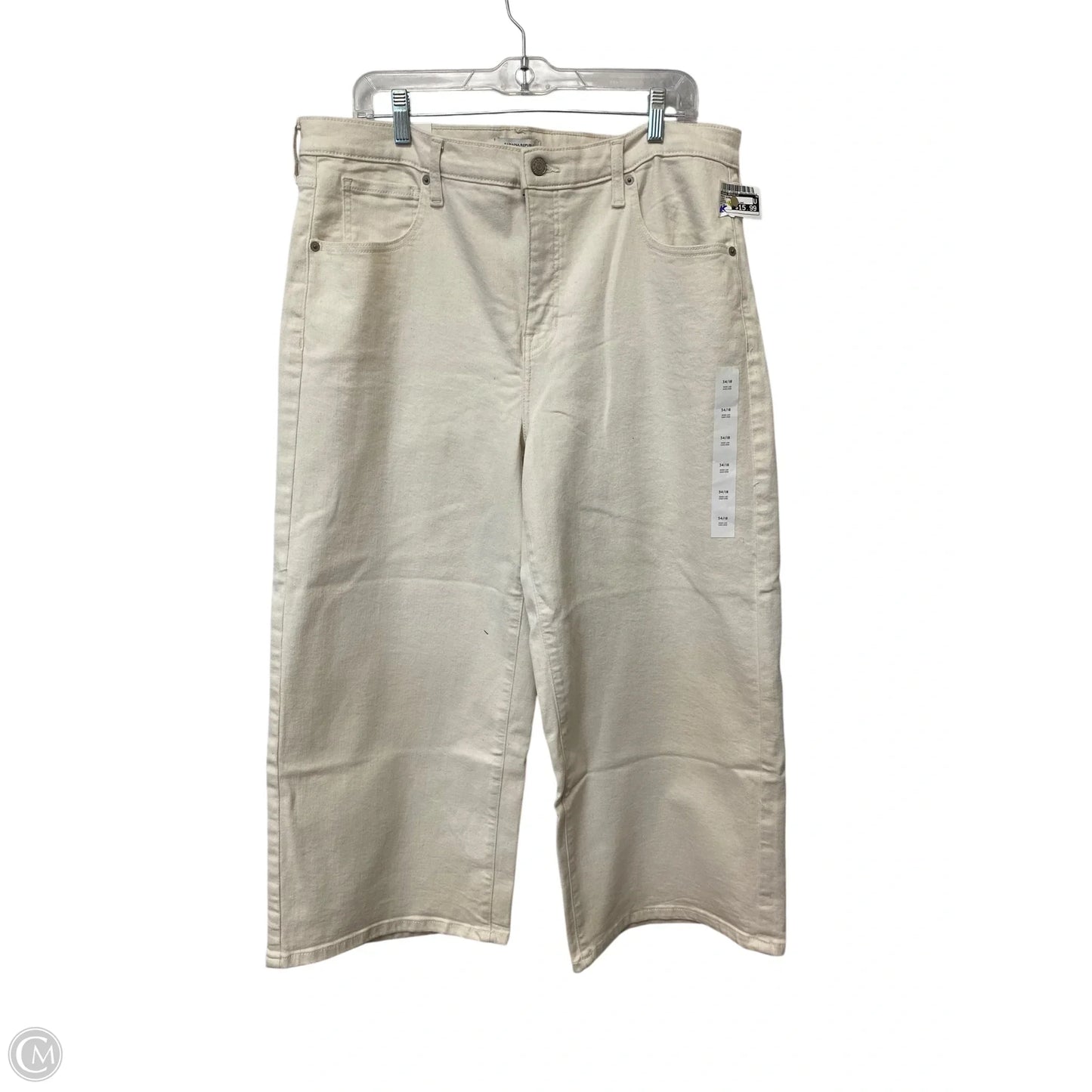 Pants Wide Leg By Banana Republic In Cream, Size: 18