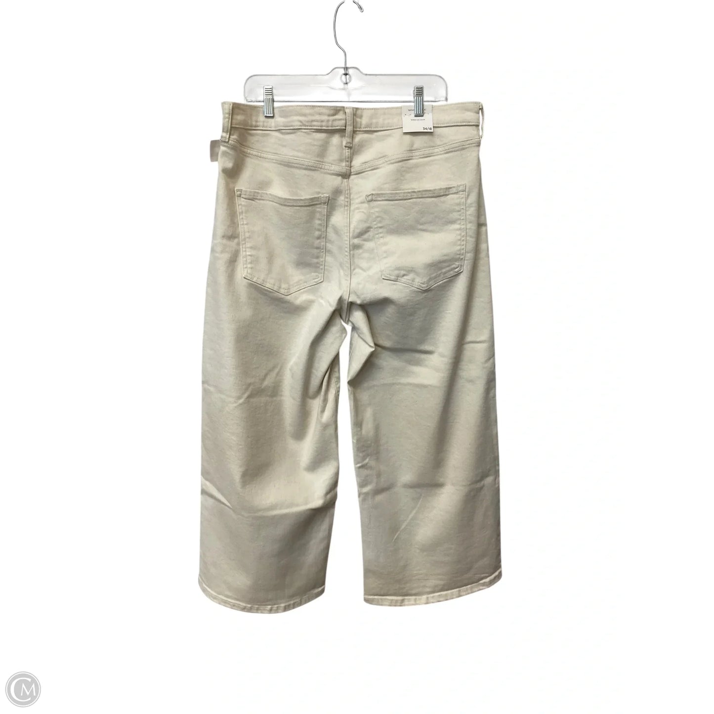 Pants Wide Leg By Banana Republic In Cream, Size: 18