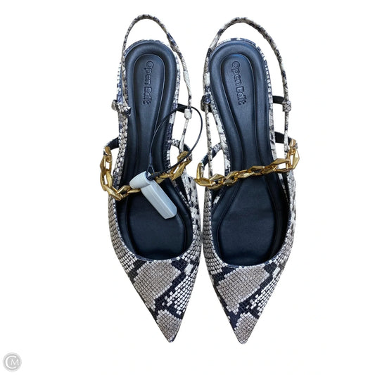 Shoes Flats By Open Edit In Snakeskin Print, Size: 9.5