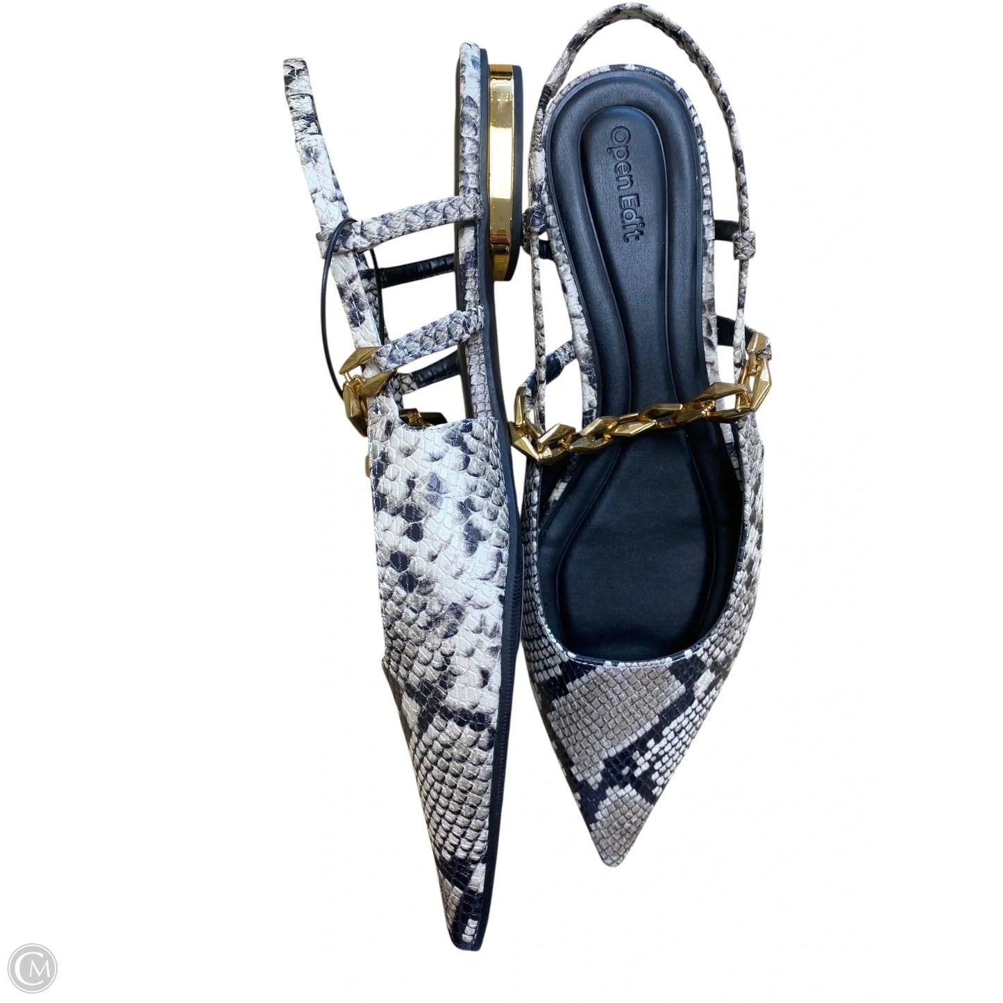 Shoes Flats By Open Edit In Snakeskin Print, Size: 9.5