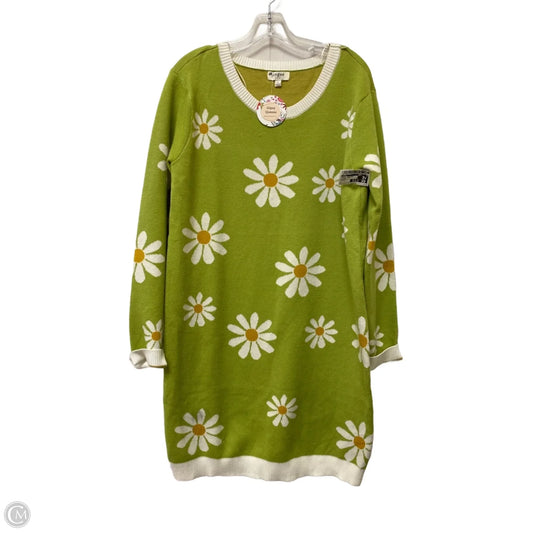 Dress Sweater By Umgee In Floral Print, Size: L