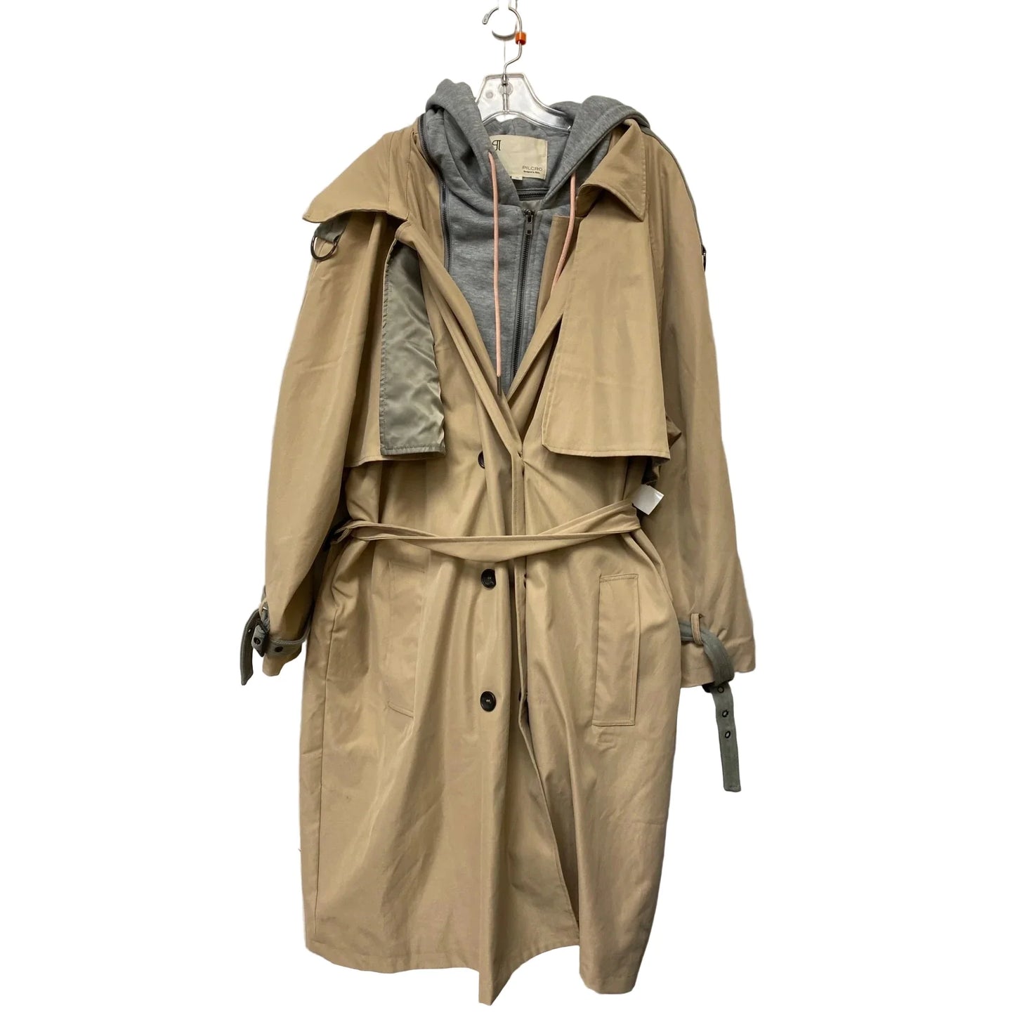 Coat Trench Coat By Pilcro In Tan, Size: 3x