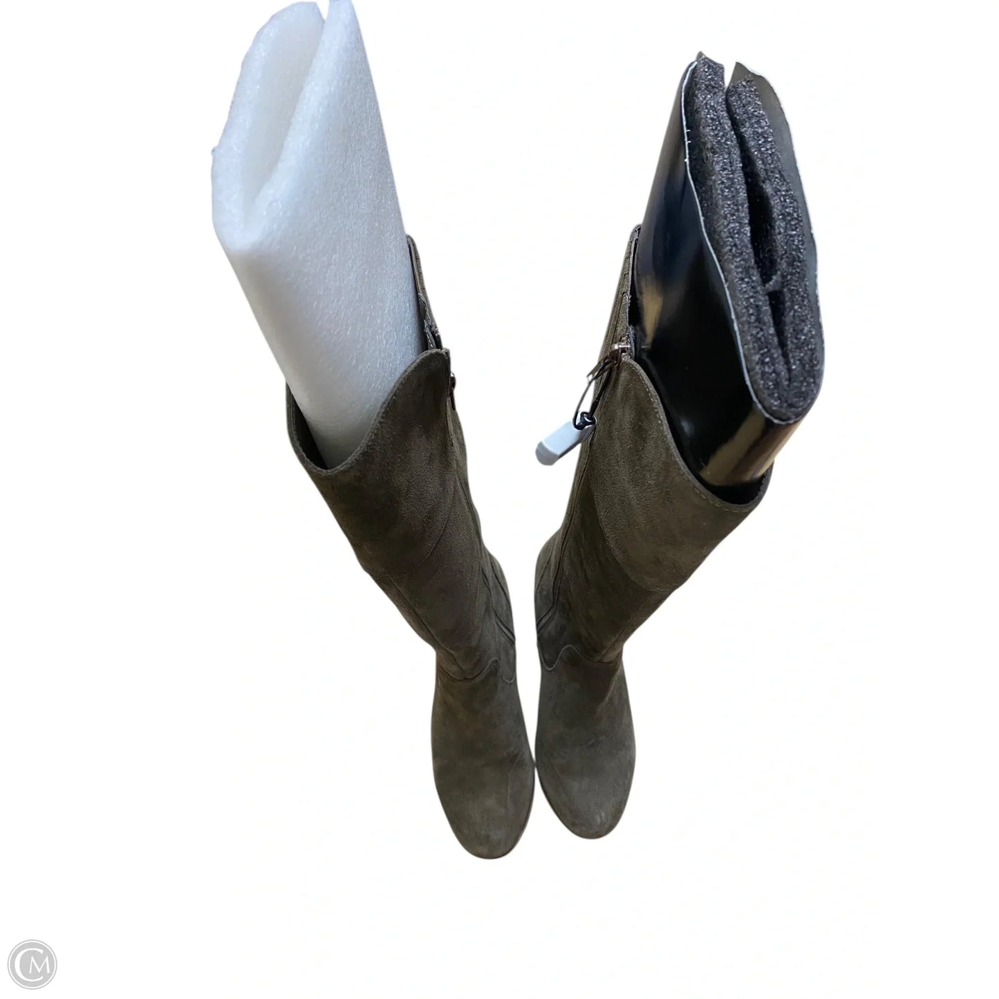 Boots Mid-calf Heels By Crown Vintage In Taupe, Size: 7