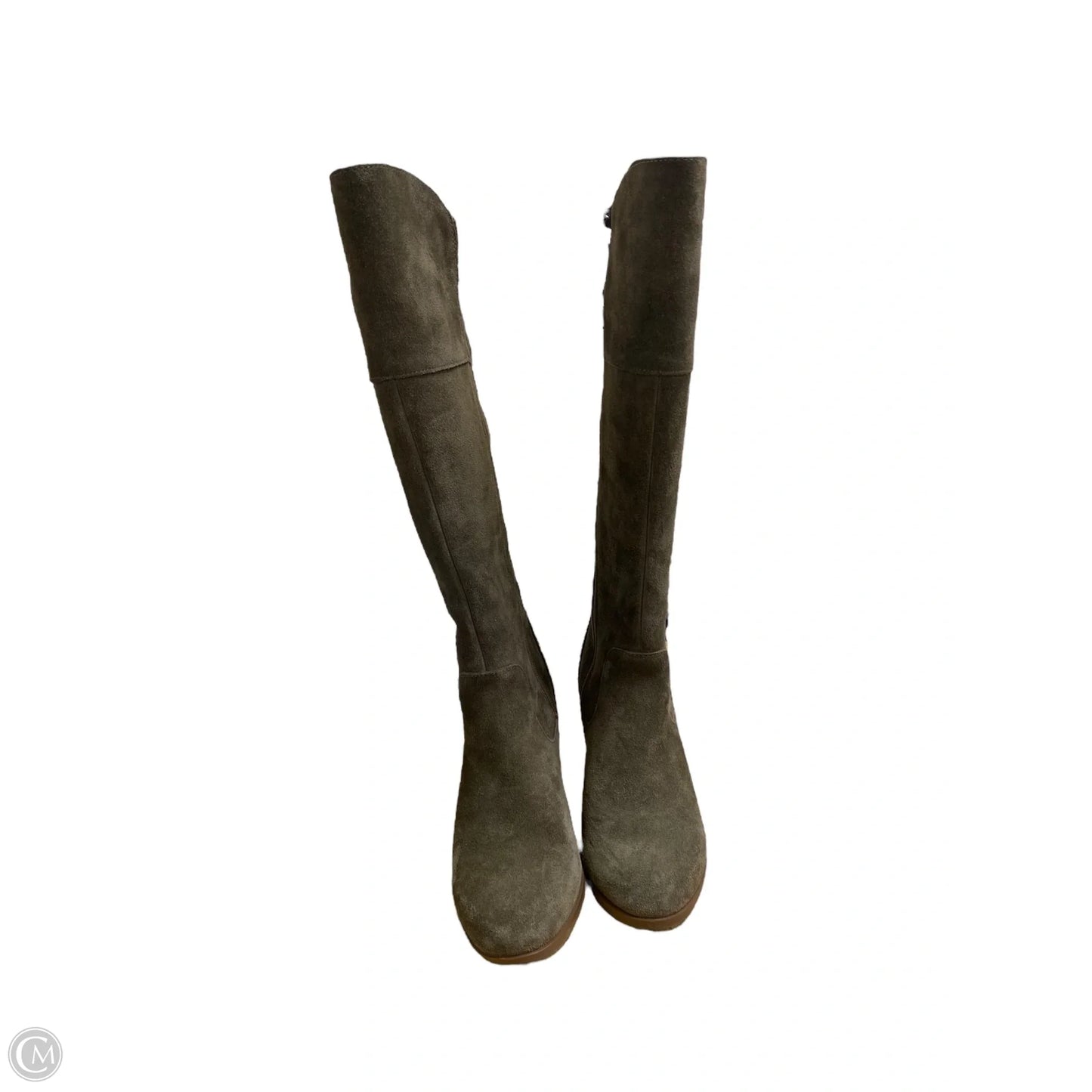 Boots Mid-calf Heels By Crown Vintage In Taupe, Size: 7