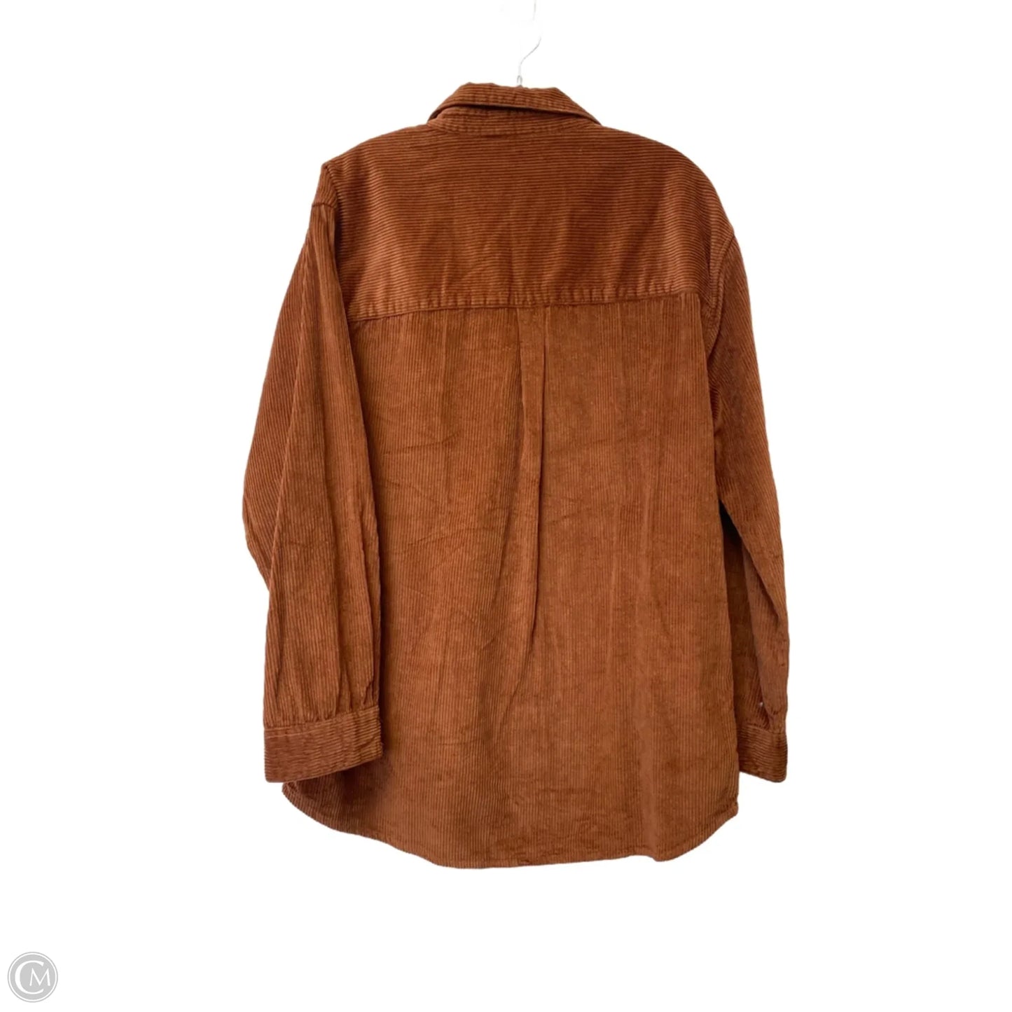 Jacket Shirt By Roxy In Brown, Size: L