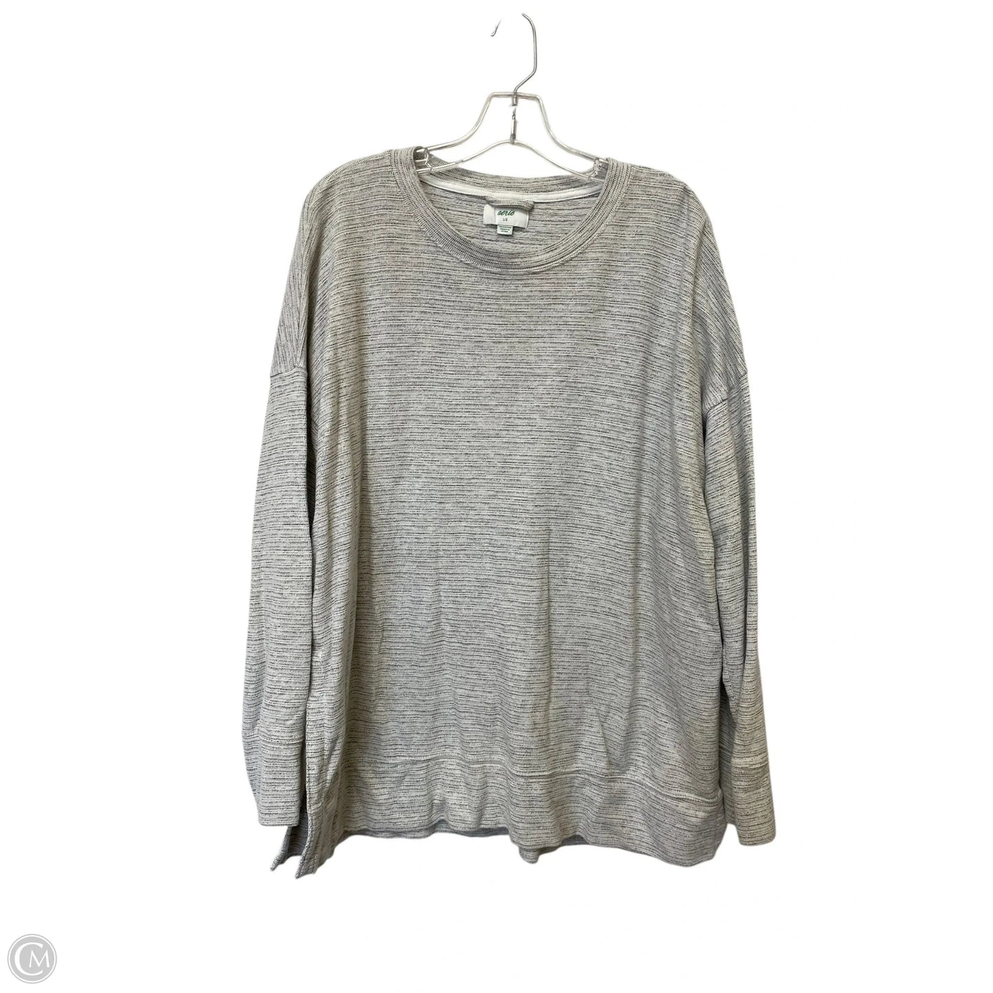 Top Long Sleeve By Aerie In Grey, Size: L