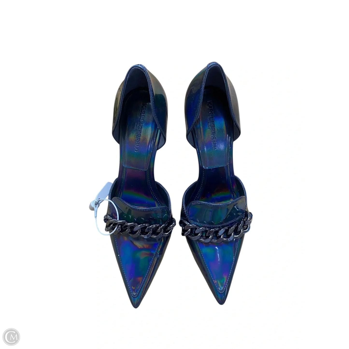 Shoes Designer By Karl Lagerfeld In Blue, Size: 9