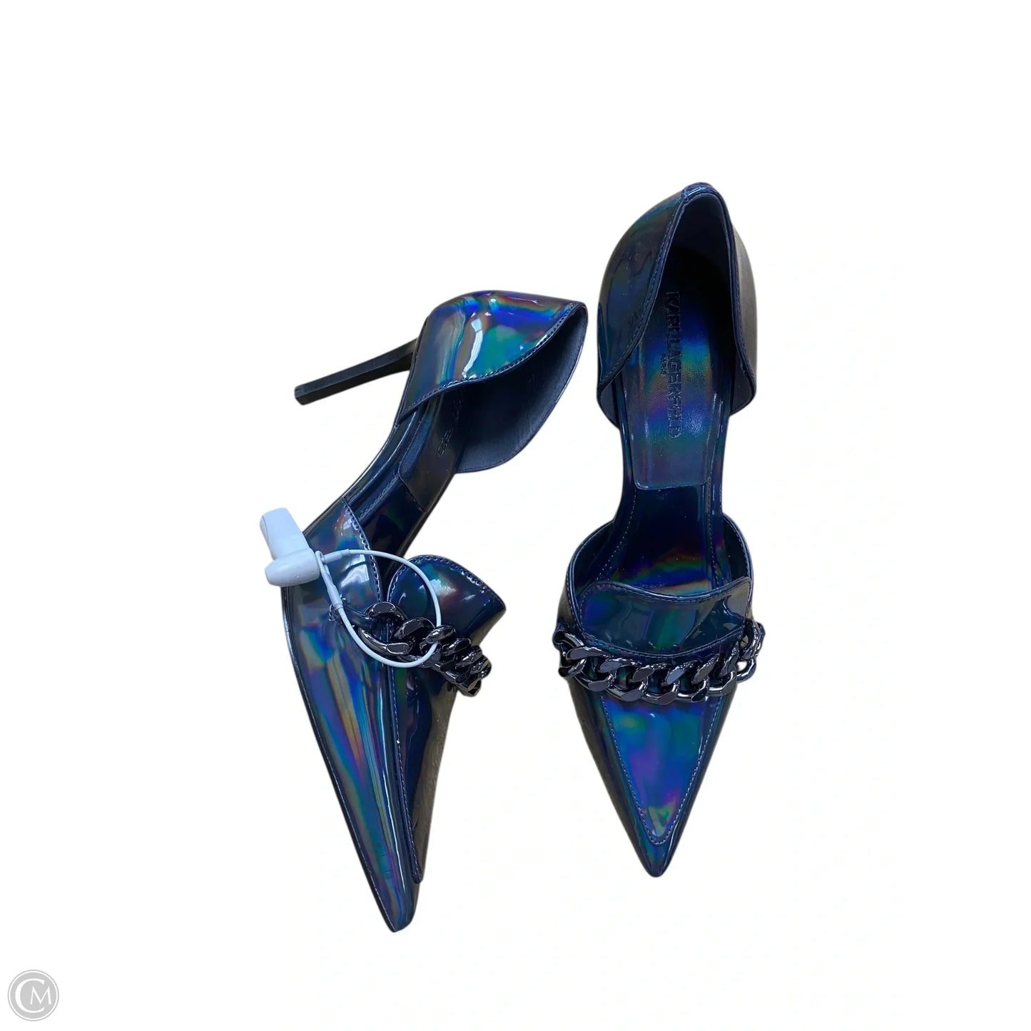 Shoes Designer By Karl Lagerfeld In Blue, Size: 9