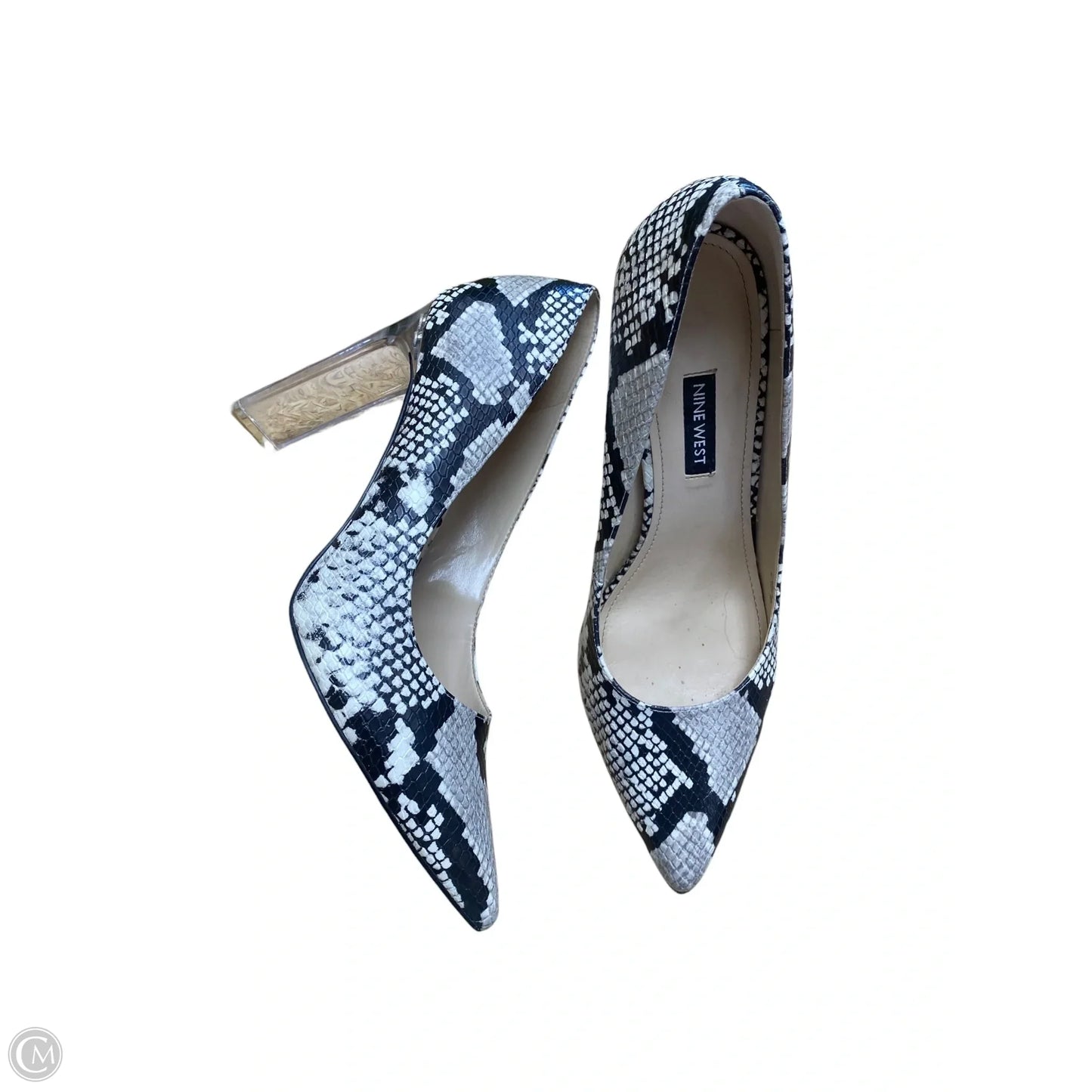 Shoes Heels Block By Nine West In Snakeskin Print, Size: 9.5