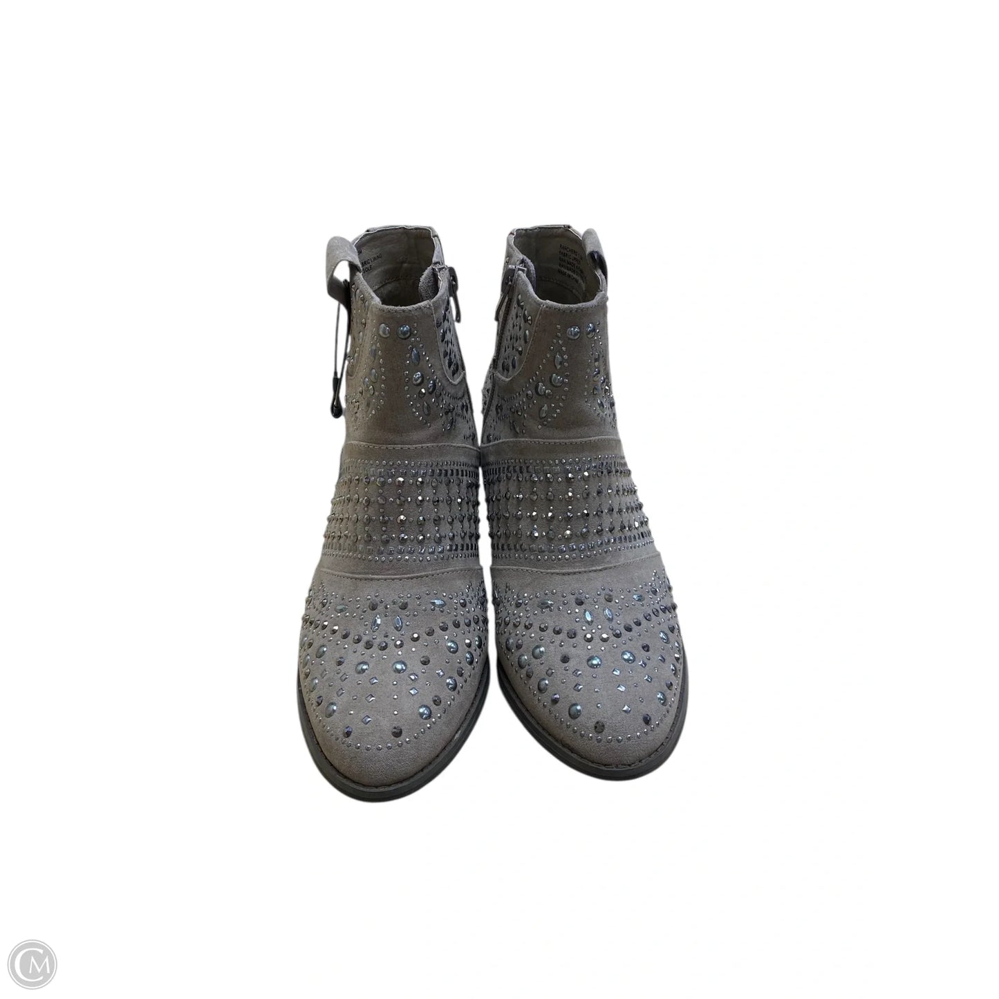 Boots Ankle Heels By Yellow Box In Silver, Size: 7.5