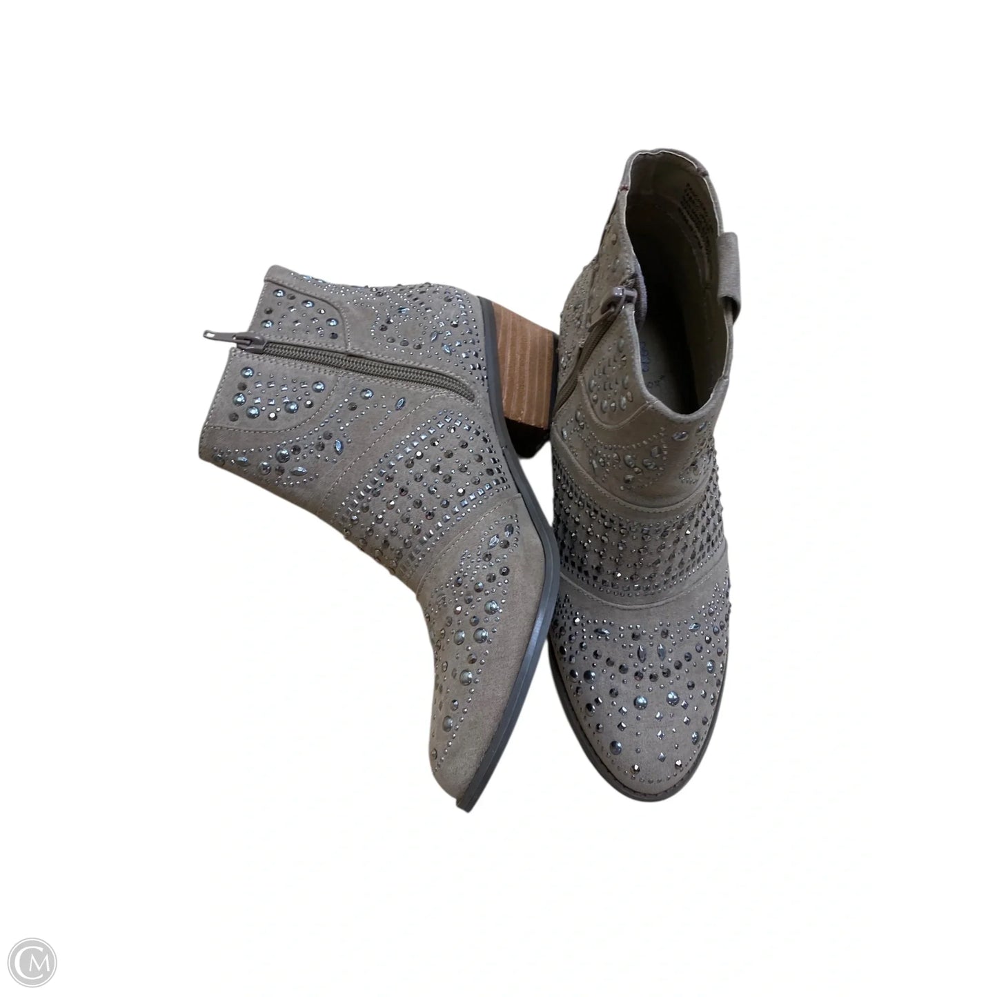 Boots Ankle Heels By Yellow Box In Silver, Size: 7.5