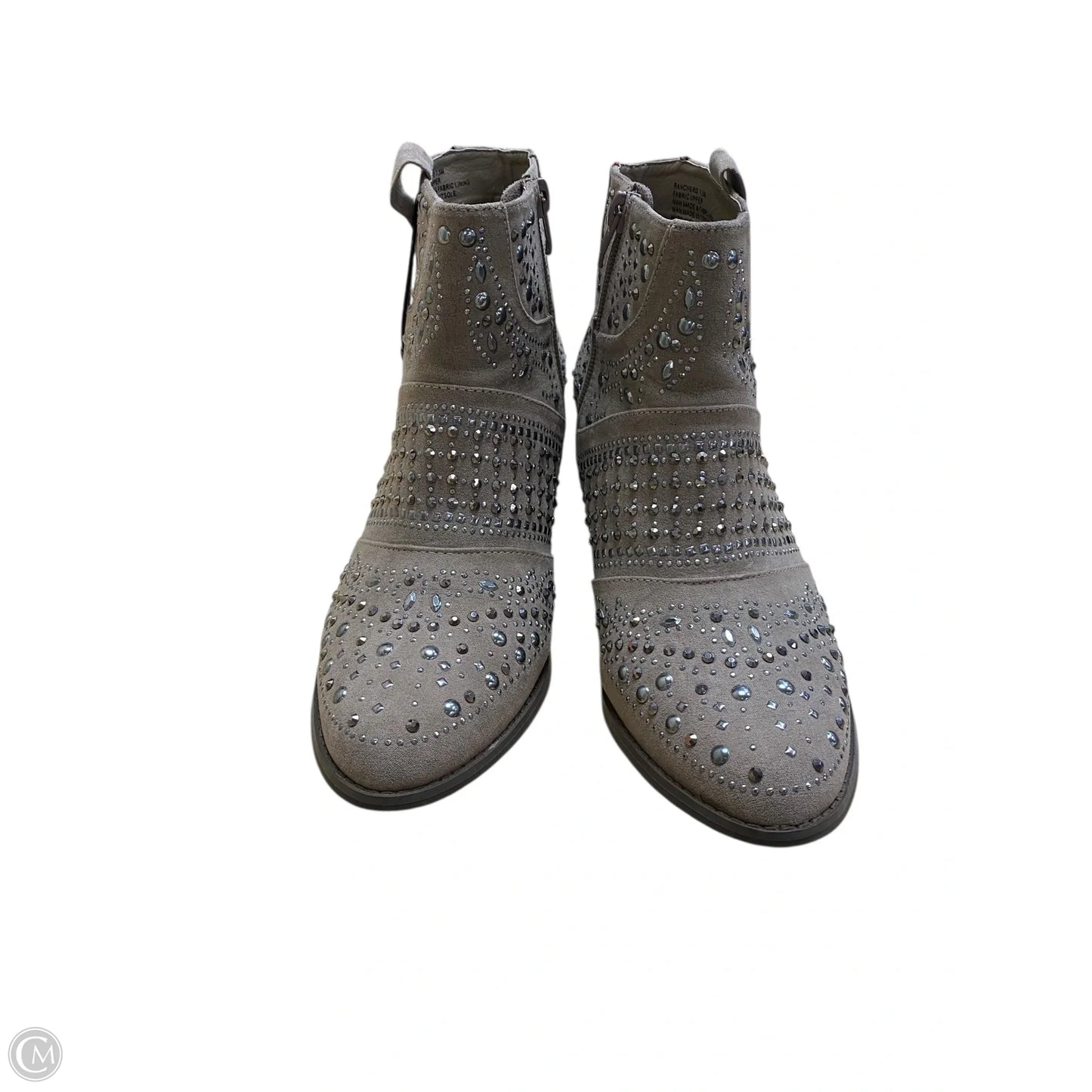 Boots Ankle Heels By Yellow Box In Silver, Size: 7.5