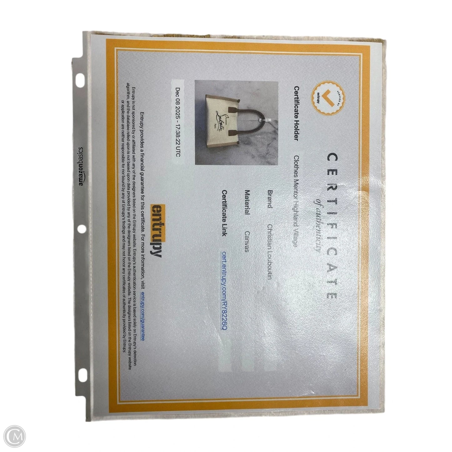 Handbag Luxury Designer By Christian Louboutin, Size: Medium