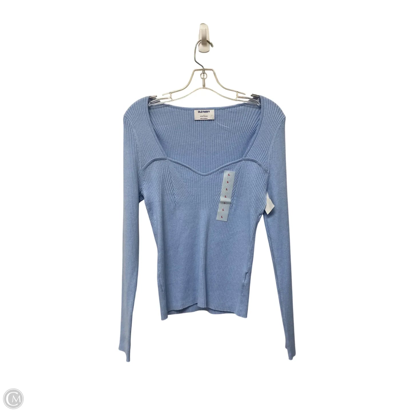 Top Long Sleeve By Old Navy In Blue, Size: L