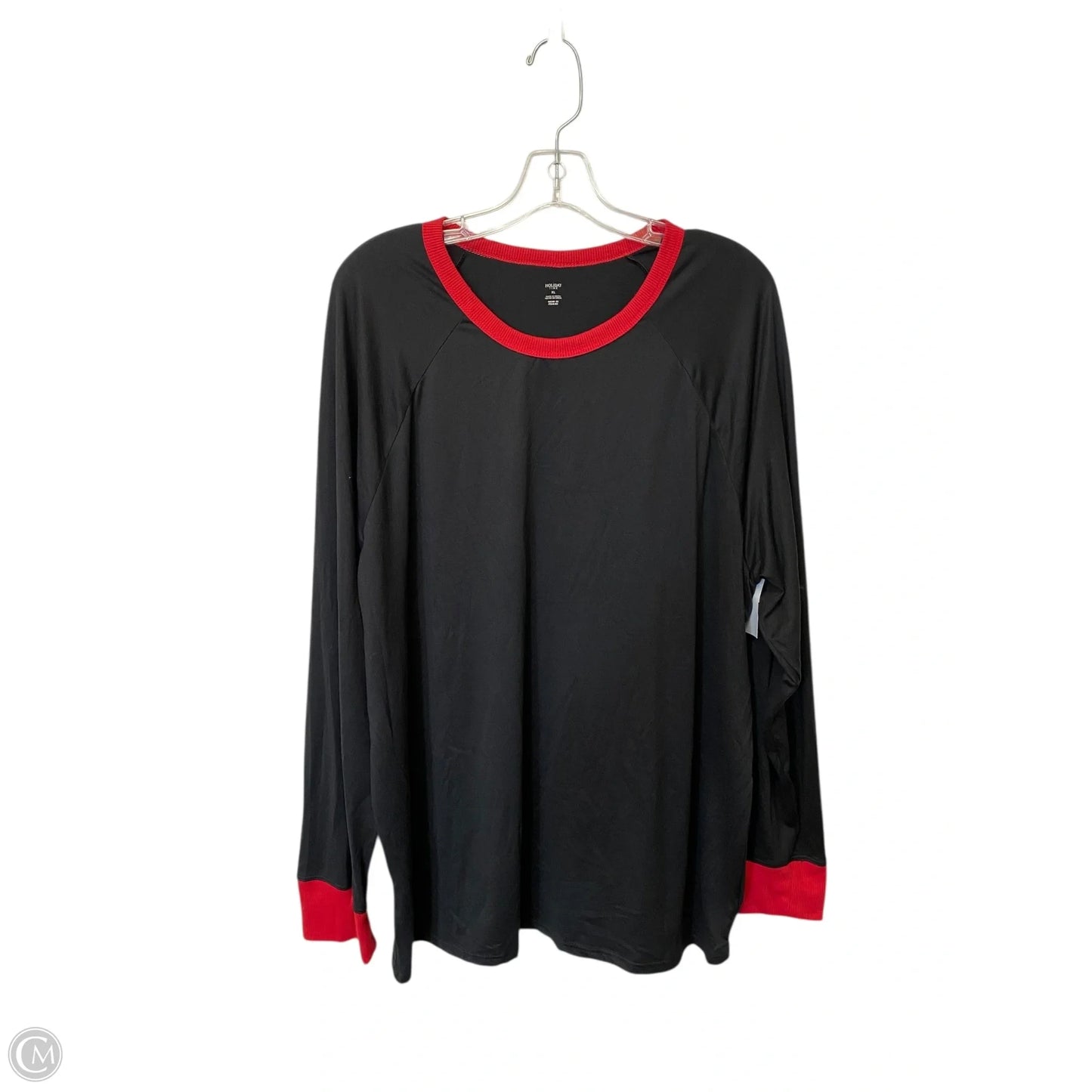 Top Long Sleeve Basic By Holiday Time In Black, Size: Xl
