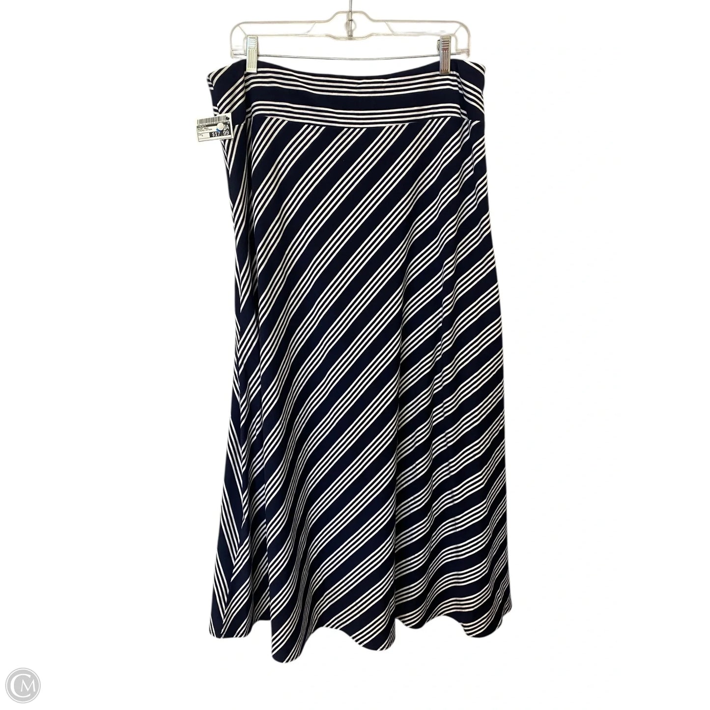 Skirt Maxi By Talbots In Striped Pattern, Size: L