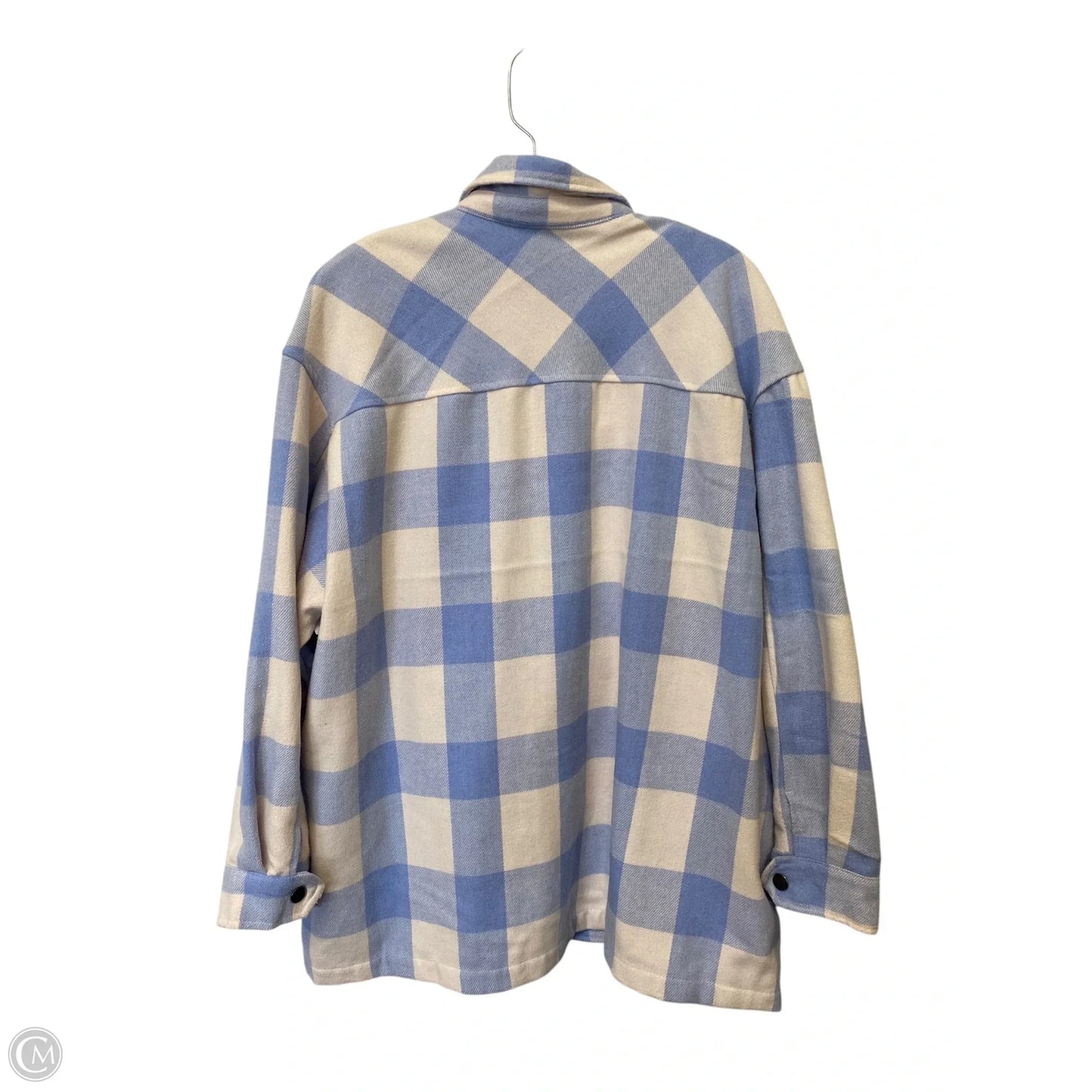 Jacket Shirt By Hfx In Plaid Pattern, Size: L