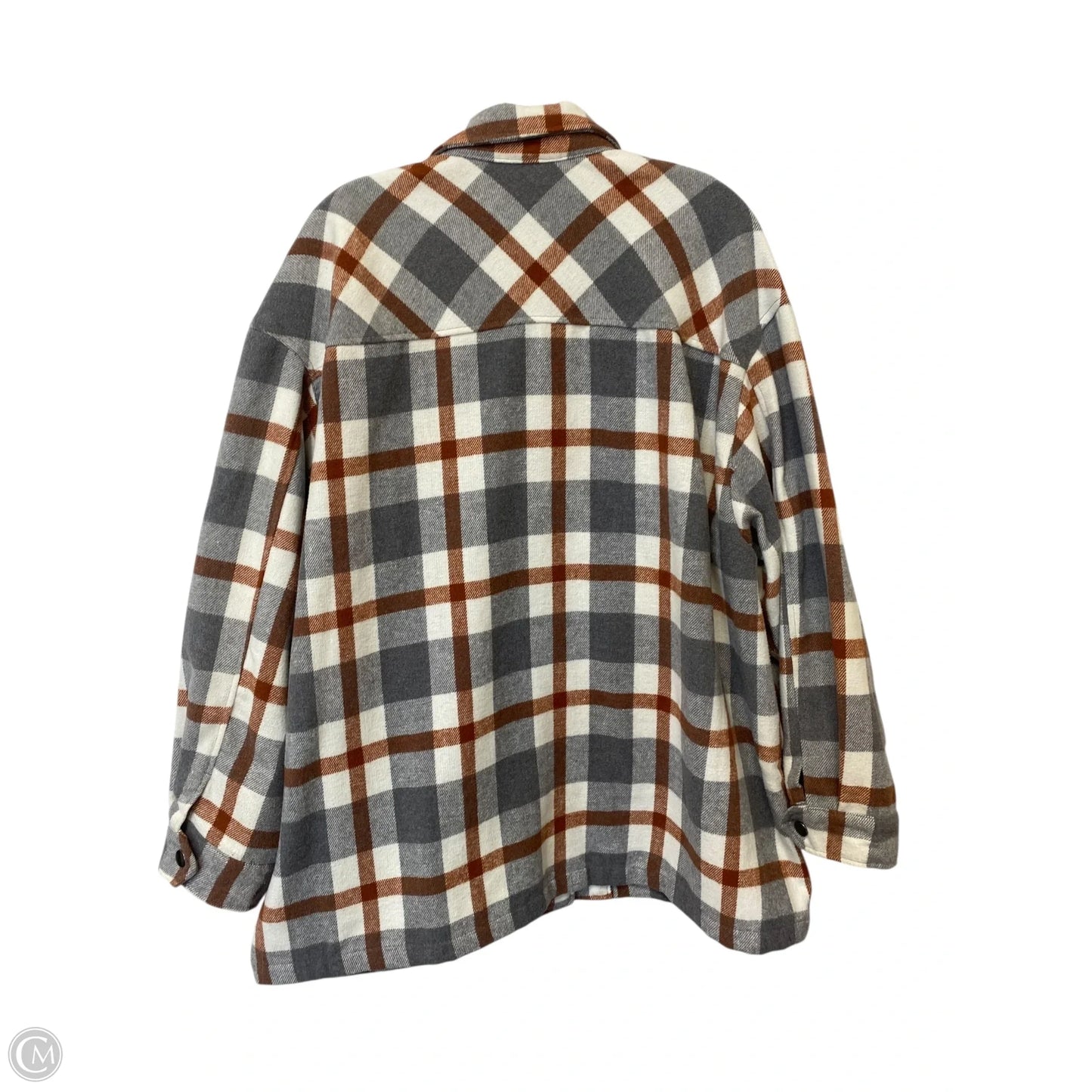 Jacket Shirt By Hfx In Plaid Pattern, Size: Xl