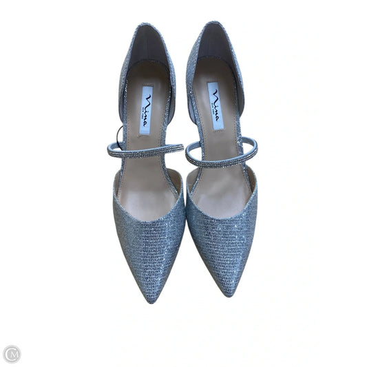 Shoes Heels Block By Nina In Silver, Size: 11
