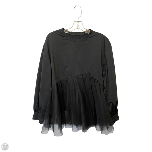 Top Long Sleeve By Cmf In Black, Size: Xl