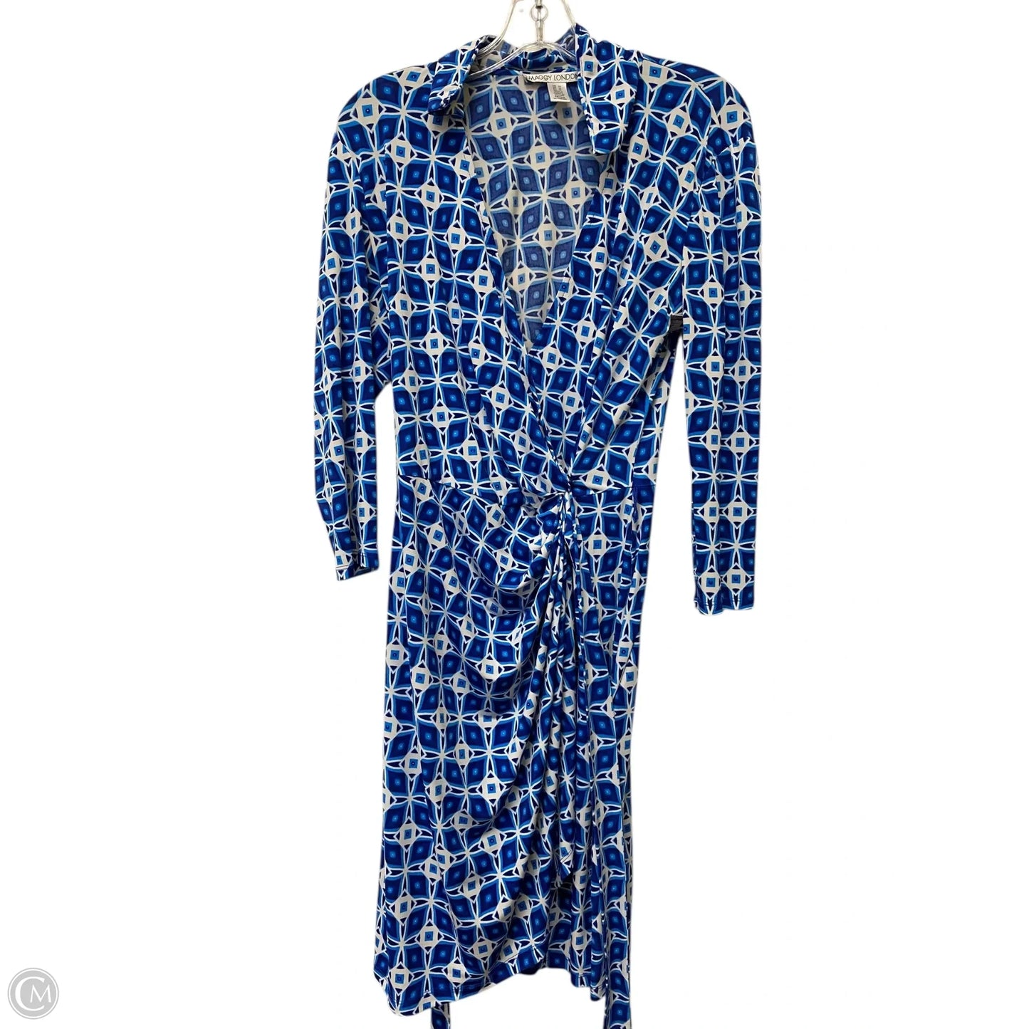 Dress Casual Midi By Maggy London In Blue, Size: 10