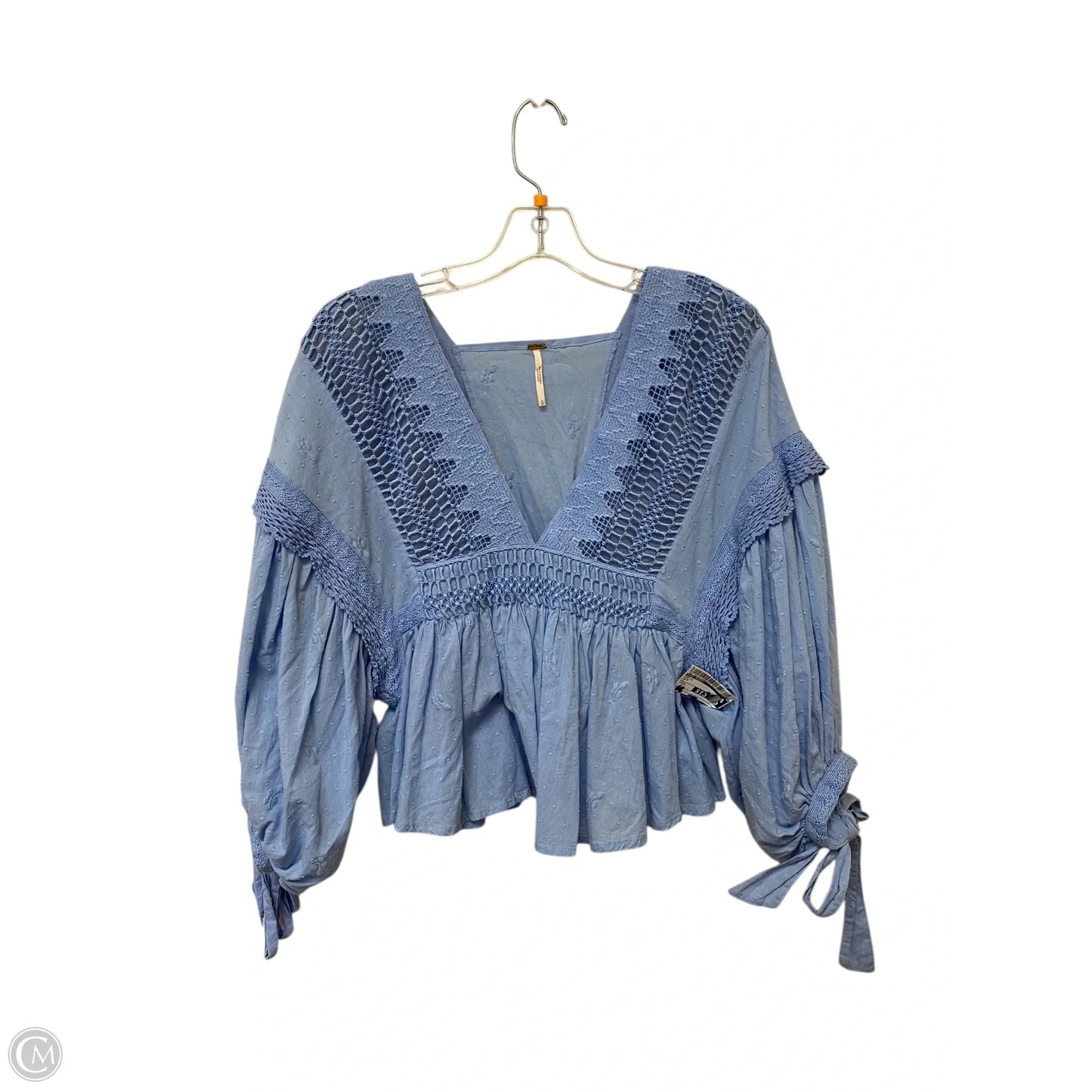 Top Long Sleeve By Free People In Blue, Size: S