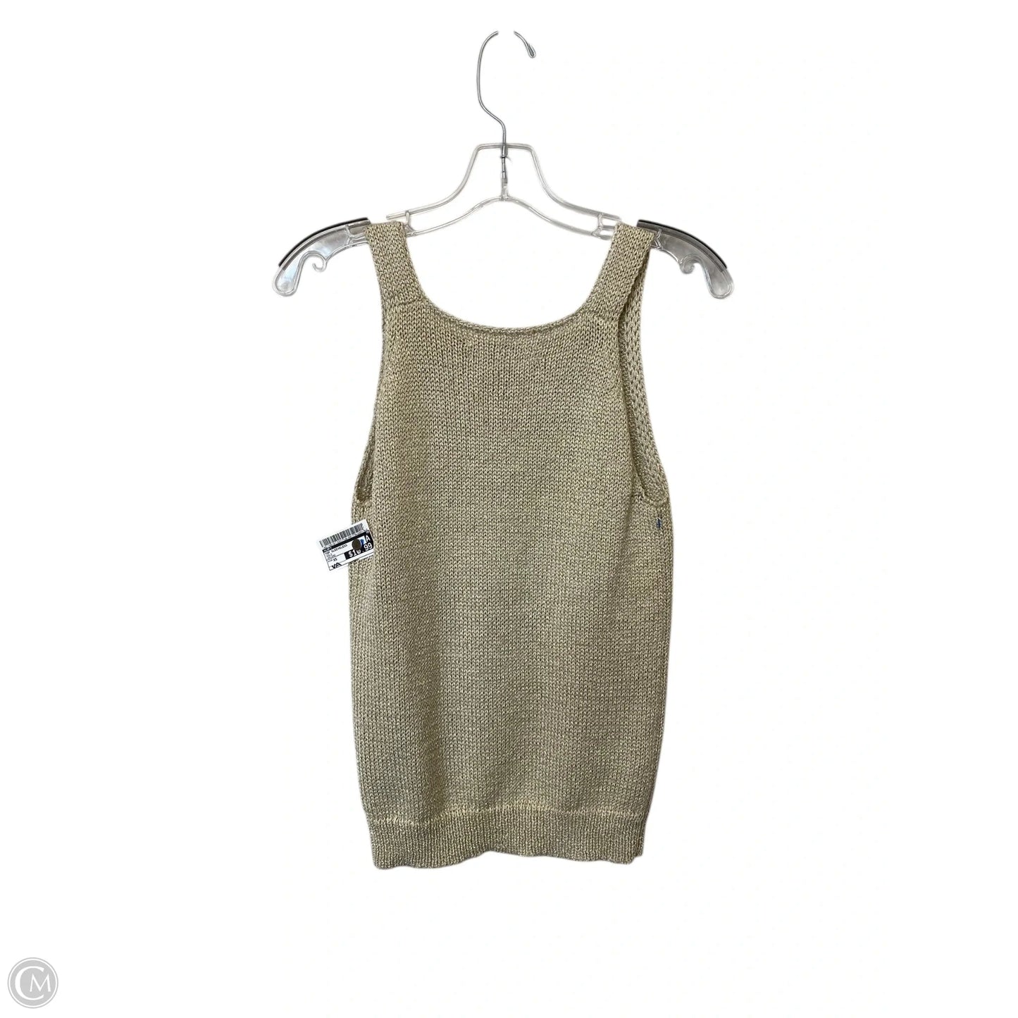 Top Sleeveless By Loft In Gold, Size: Xs