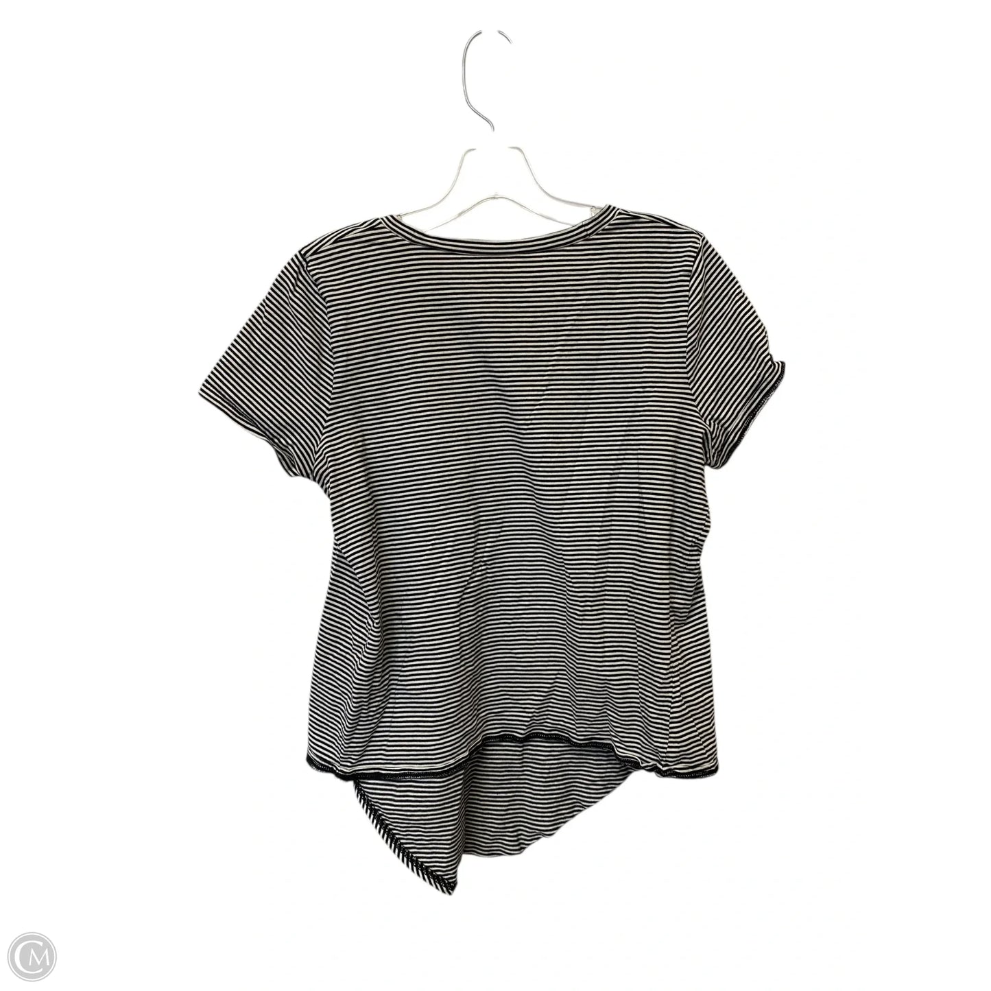 Top Short Sleeve Basic By Madewell In Striped Pattern, Size: M
