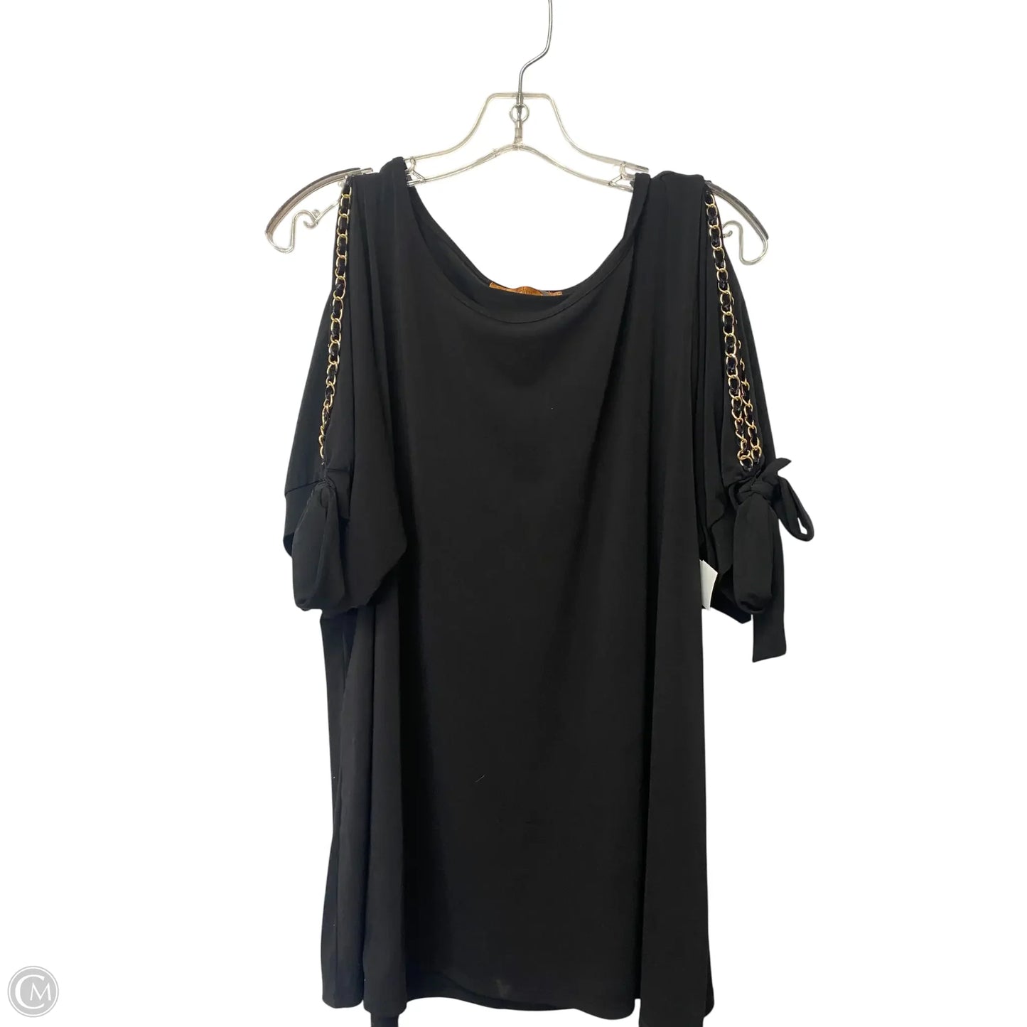 Top Short Sleeve Basic By Belldini In Black, Size: 3x