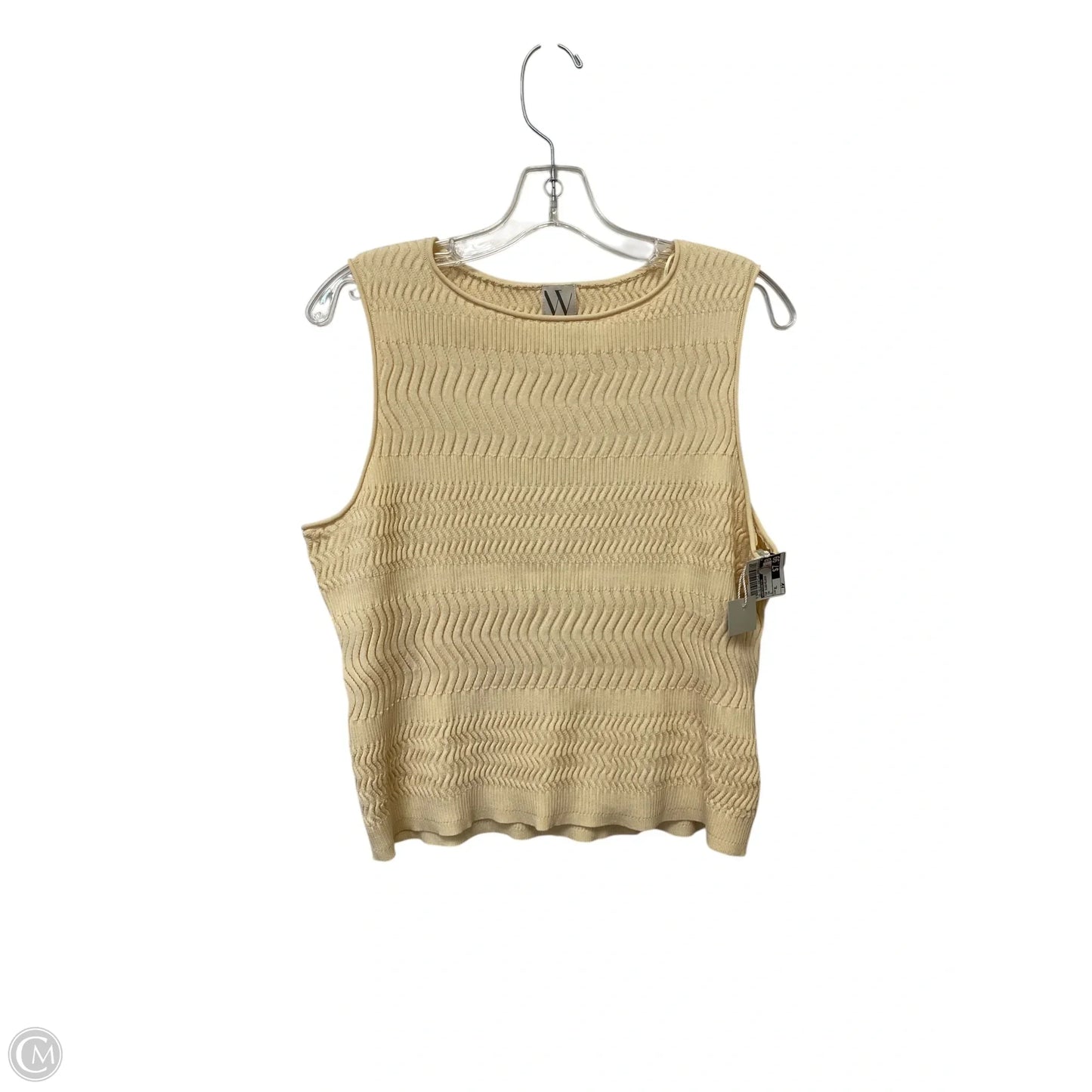 Top Sleeveless By Worthington In Tan, Size: Xl