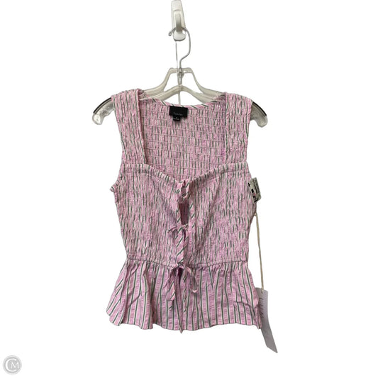 Top Sleeveless By Lumiere In Striped Pattern, Size: S