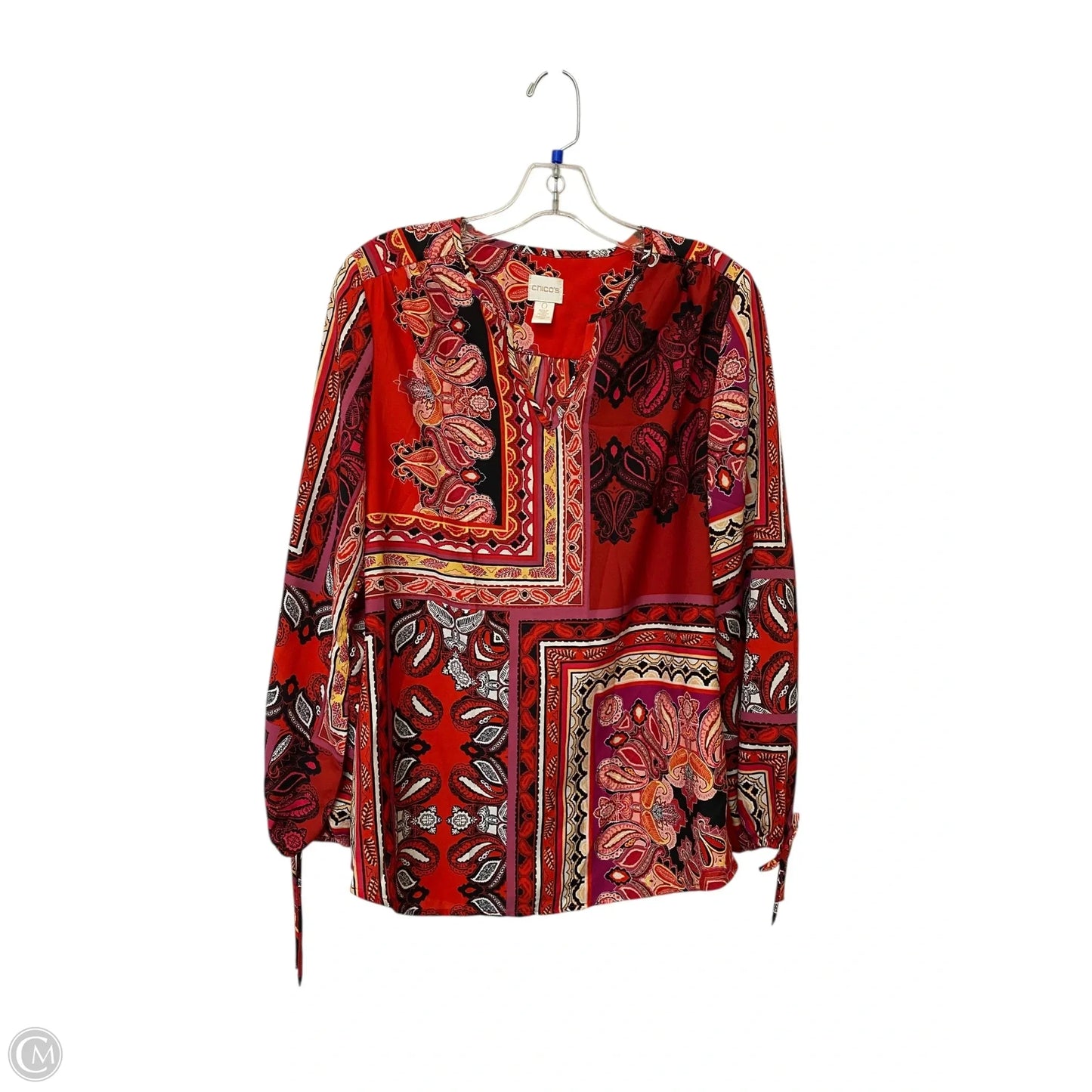 Top Long Sleeve By Chicos In Red, Size: 0