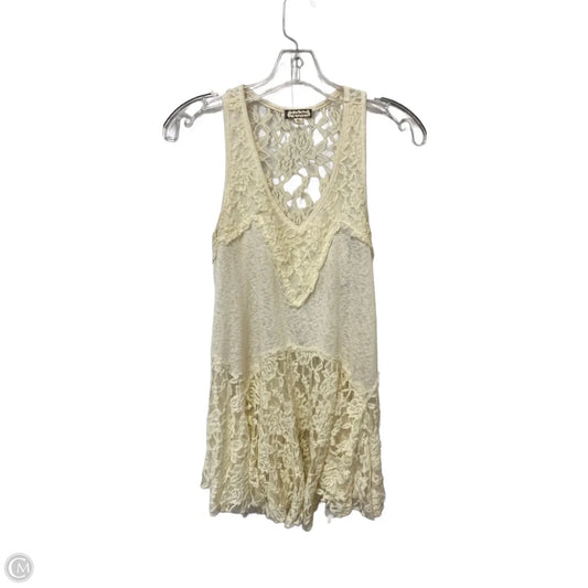 Top Sleeveless By Eyeshadow In Cream, Size: M