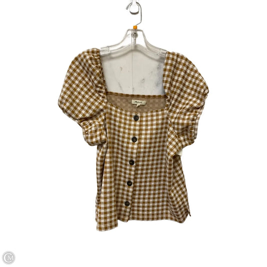 Top Short Sleeve By Madewell In Brown, Size: L