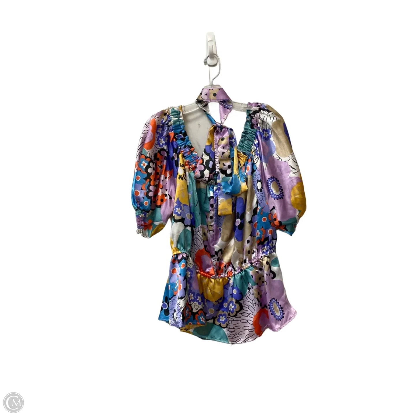 Top Short Sleeve By Cato In Floral Print, Size: 24