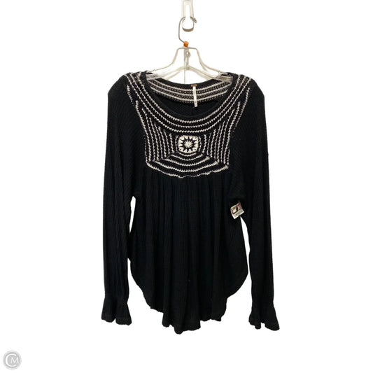 Top Long Sleeve By Free People In Black, Size: Xs