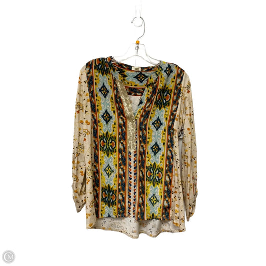 Top Long Sleeve By Tiny In Multi-colored, Size: M