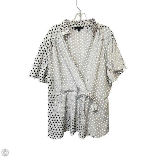 Top Short Sleeve By Cmf In Polkadot Pattern, Size: 3x