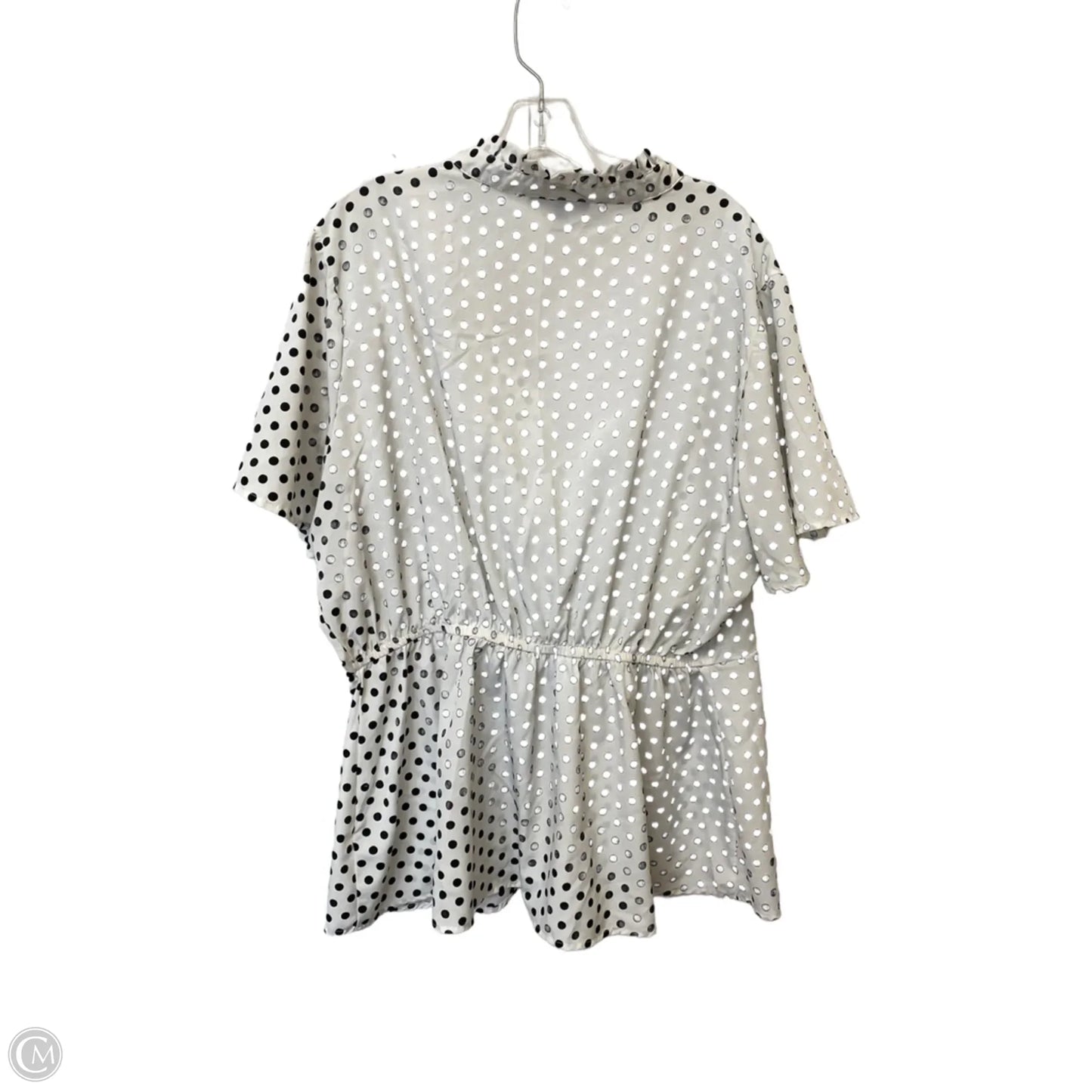 Top Short Sleeve By Cmf In Polkadot Pattern, Size: 3x