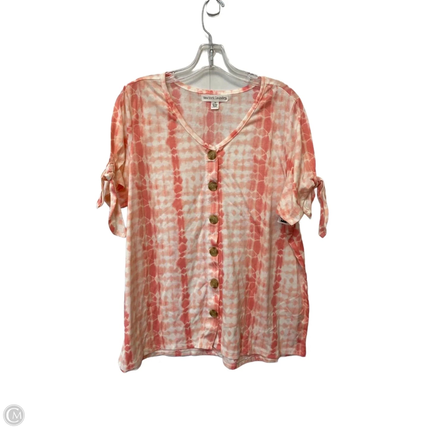 Top Short Sleeve Basic By New York Laundry In Pink, Size: 1x